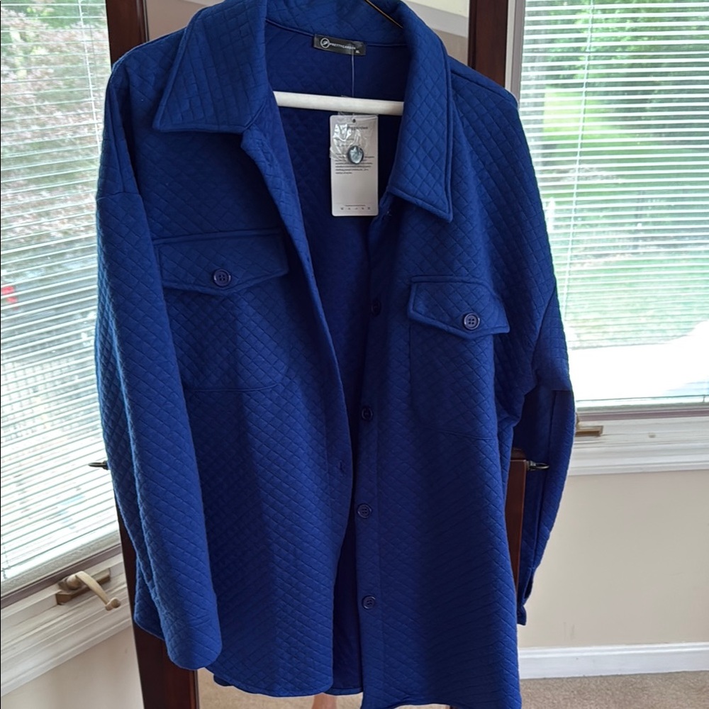 Blue Quilted Women's Jacket